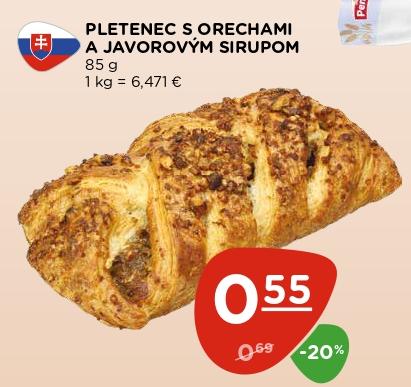 Pletenec s orechami a javorovým sirupom