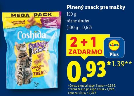 Plnený snack pre mačky