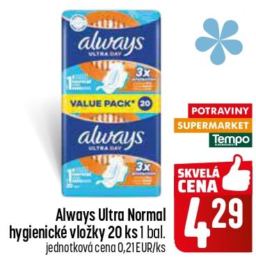 Ultra Normal hygienické vložky