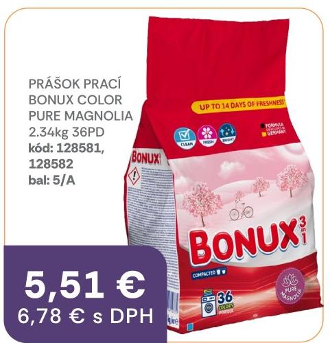 Prášok prací Bonux Color Pure Magnolia