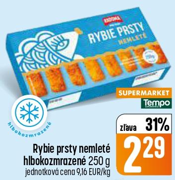Rybie prsty nemleté hlbokozmrazené