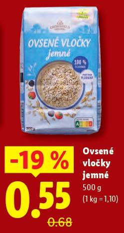 Ovsené vločky jemné