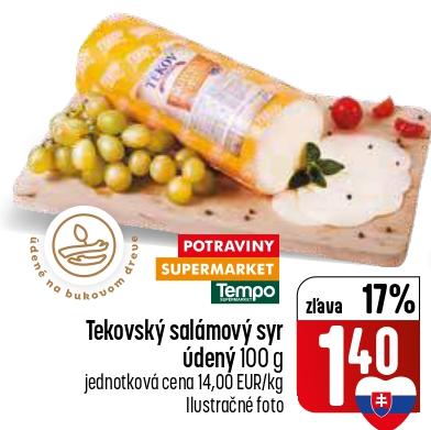 Tekovský salámový syr Údený