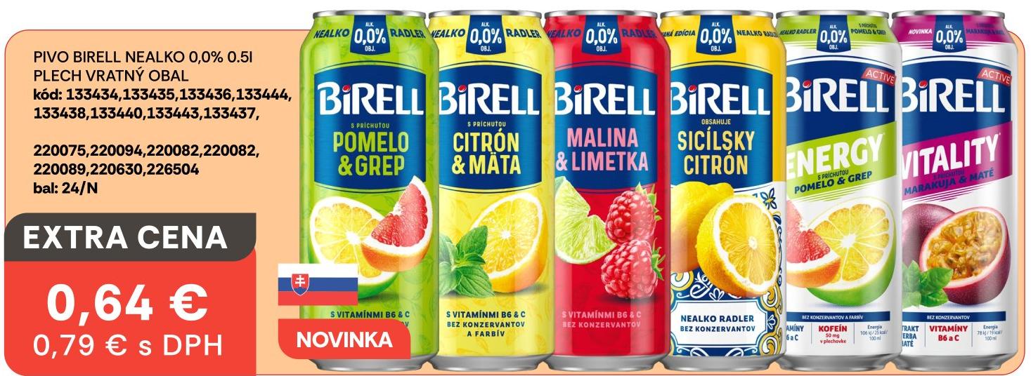 Pivo Birell Nealko 0,0%