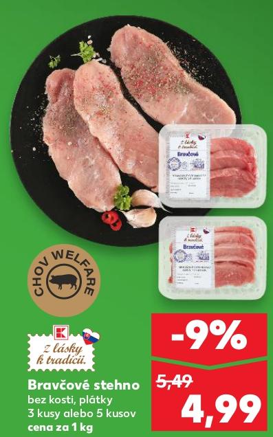 Bravčové stehno bez kosti, plátky