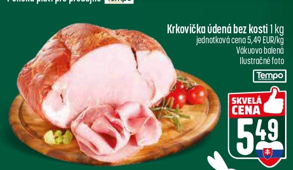 Krkovička údená bez kosti