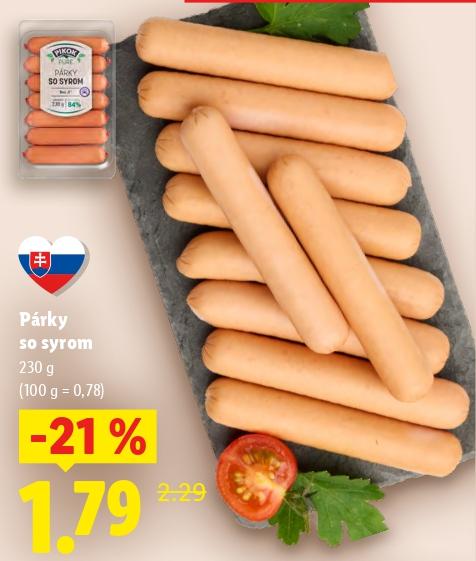 Párky so syrom