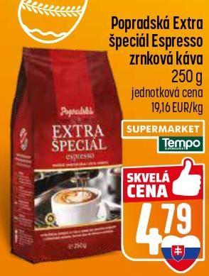 Extra špeciál espresso zrnková káva