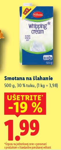 Smotana na šľahanie