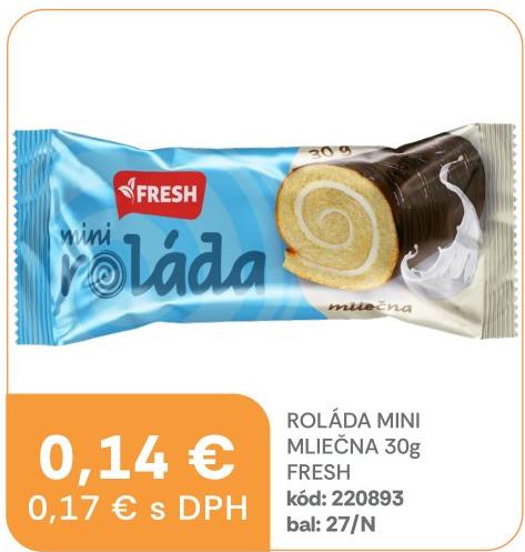 Roláda mini mliečna