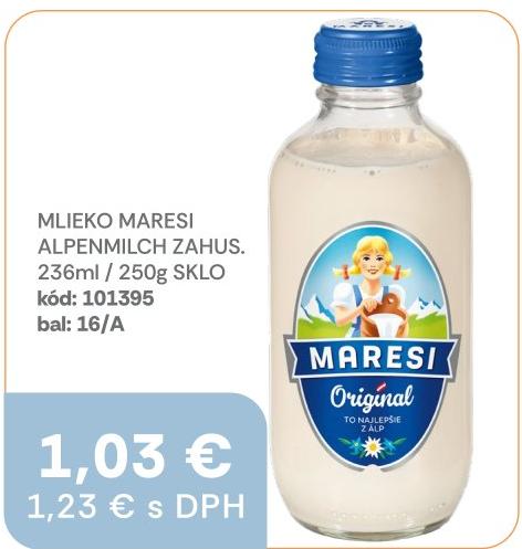 Mlieko Maresi Alpenmilch zahus.