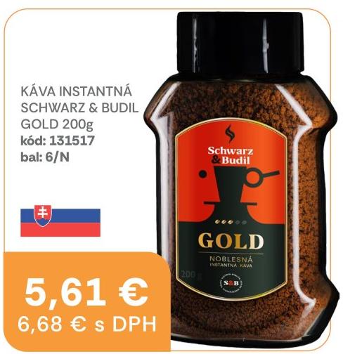 KÁVA INSTANTNÁ SCHWARZ & BUDIL GOLD