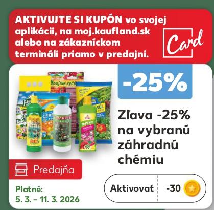 Zľava -25% na vybranú záhradnú chémiu