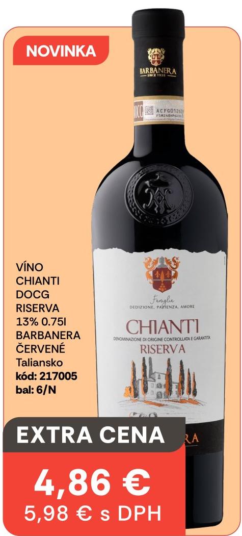Víno Chianti DOCG Riserva červené