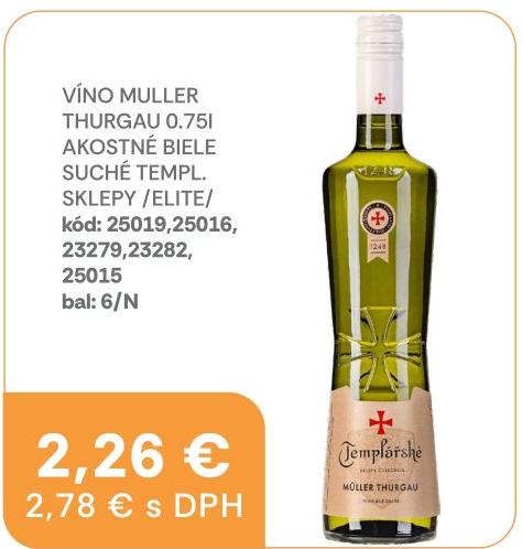 Víno Muller Thurgau